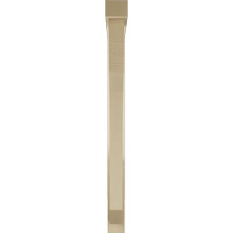 Ekena Millwork - BKTUR0352X34X42LEC05RCPR - Timberthane Faux Wood Legacy Style Bracket w/ Offset Brace, Block Ends, 3 1/2"W x 34"D x 42"H, Primed Tan