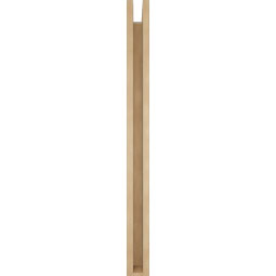 Ekena Millwork - BKTUR0352X34X42LEC05RCPR - Timberthane Faux Wood Legacy Style Bracket w/ Offset Brace, Block Ends, 3 1/2"W x 34"D x 42"H, Primed Tan