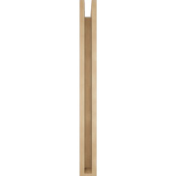 Ekena Millwork - BKTUR0352X36X36LEC05RCPR - Timberthane Faux Wood Legacy Style Bracket w/ Offset Brace, Block Ends, 3 1/2"W x 36"D x 36"H, Primed Tan