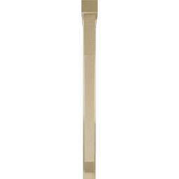 Ekena Millwork - BKTUR0352X36X44LEC05RCPR - Timberthane Faux Wood Legacy Style Bracket w/ Offset Brace, Block Ends, 3 1/2"W x 36"D x 44"H, Primed Tan