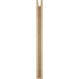 Ekena Millwork - BKTUR0352X36X44LEC05RCPR - Timberthane Faux Wood Legacy Style Bracket w/ Offset Brace, Block Ends, 3 1/2"W x 36"D x 44"H, Primed Tan