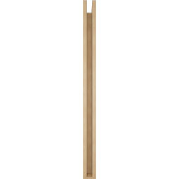 Ekena Millwork - BKTUR0352X36X48LEC05RCPR - Timberthane Faux Wood Legacy Style Bracket w/ Offset Brace, Block Ends, 3 1/2"W x 36"D x 48"H, Primed Tan