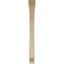 Ekena Millwork - BKTUR0352X38X38LEC05RCPR - Timberthane Faux Wood Legacy Style Bracket w/ Offset Brace, Block Ends, 3 1/2"W x 38"D x 38"H, Primed Tan