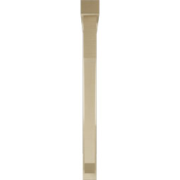 Ekena Millwork - BKTUR0352X40X40LEC05RCPR - Timberthane Faux Wood Legacy Style Bracket w/ Offset Brace, Block Ends, 3 1/2"W x 40"D x 40"H, Primed Tan