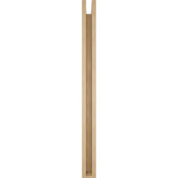 Ekena Millwork - BKTUR0352X40X44LEC05RCPR - Timberthane Faux Wood Legacy Style Bracket w/ Offset Brace, Block Ends, 3 1/2"W x 40"D x 44"H, Primed Tan