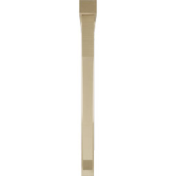 Ekena Millwork - BKTUR0352X42X42LEC05RCPR - Timberthane Faux Wood Legacy Style Bracket w/ Offset Brace, Block Ends, 3 1/2"W x 42"D x 42"H, Primed Tan