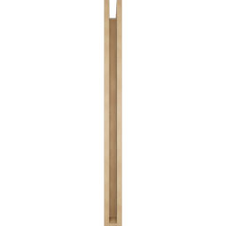 Ekena Millwork - BKTUR0352X44X44LEC05RCPR - Timberthane Faux Wood Legacy Style Bracket w/ Offset Brace, Block Ends, 3 1/2"W x 44"D x 44"H, Primed Tan
