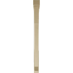 Ekena Millwork - BKTUR0352X46X46LEC05RCPR - Timberthane Faux Wood Legacy Style Bracket w/ Offset Brace, Block Ends, 3 1/2"W x 46"D x 46"H, Primed Tan