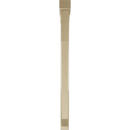Ekena Millwork - BKTUR0352X48X48LEC05RCPR - Timberthane Faux Wood Legacy Style Bracket w/ Offset Brace, Block Ends, 3 1/2"W x 48"D x 48"H, Primed Tan