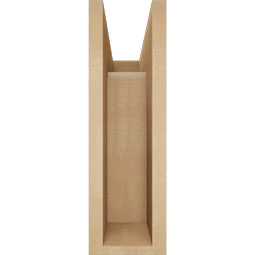 Ekena Millwork - BKTUR0554X14X18LEC05RCPR - Timberthane Faux Wood Legacy Style Bracket w/ Offset Brace, Block Ends, 5 1/2"W x 14"D x 18"H, Primed Tan