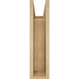 Ekena Millwork - BKTUR0554X14X22LEC05RCPR - Timberthane Faux Wood Legacy Style Bracket w/ Offset Brace, Block Ends, 5 1/2"W x 14"D x 22"H, Primed Tan