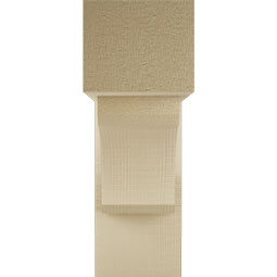 Ekena Millwork - BKTUR0554X16X16LEC05RCPR - Timberthane Faux Wood Legacy Style Bracket w/ Offset Brace, Block Ends, 5 1/2"W x 16"D x 16"H, Primed Tan