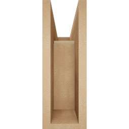 Ekena Millwork - BKTUR0554X16X16LEC05RCPR - Timberthane Faux Wood Legacy Style Bracket w/ Offset Brace, Block Ends, 5 1/2"W x 16"D x 16"H, Primed Tan