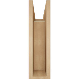 Ekena Millwork - BKTUR0554X16X20LEC05RCPR - Timberthane Faux Wood Legacy Style Bracket w/ Offset Brace, Block Ends, 5 1/2"W x 16"D x 20"H, Primed Tan