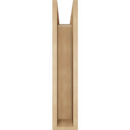 Ekena Millwork - BKTUR0554X16X28LEC05RCPR - Timberthane Faux Wood Legacy Style Bracket w/ Offset Brace, Block Ends, 5 1/2"W x 16"D x 28"H, Primed Tan