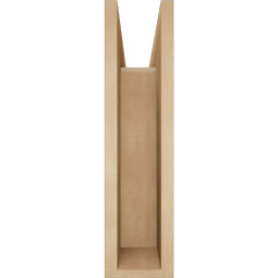 Ekena Millwork - BKTUR0554X18X22LEC05RCPR - Timberthane Faux Wood Legacy Style Bracket w/ Offset Brace, Block Ends, 5 1/2"W x 18"D x 22"H, Primed Tan