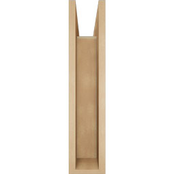 Ekena Millwork - BKTUR0554X18X26LEC05RCPR - Timberthane Faux Wood Legacy Style Bracket w/ Offset Brace, Block Ends, 5 1/2"W x 18"D x 26"H, Primed Tan