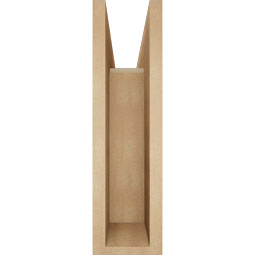Ekena Millwork - BKTUR0554X20X20LEC05RCPR - Timberthane Faux Wood Legacy Style Bracket w/ Offset Brace, Block Ends, 5 1/2"W x 20"D x 20"H, Primed Tan