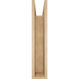 Ekena Millwork - BKTUR0554X20X28LEC05RCPR - Timberthane Faux Wood Legacy Style Bracket w/ Offset Brace, Block Ends, 5 1/2"W x 20"D x 28"H, Primed Tan