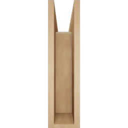 Ekena Millwork - BKTUR0554X22X22LEC05RCPR - Timberthane Faux Wood Legacy Style Bracket w/ Offset Brace, Block Ends, 5 1/2"W x 22"D x 22"H, Primed Tan