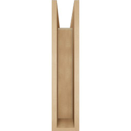 Ekena Millwork - BKTUR0554X22X26LEC05RCPR - Timberthane Faux Wood Legacy Style Bracket w/ Offset Brace, Block Ends, 5 1/2"W x 22"D x 26"H, Primed Tan