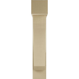 Ekena Millwork - BKTUR0554X22X30LEC05RCPR - Timberthane Faux Wood Legacy Style Bracket w/ Offset Brace, Block Ends, 5 1/2"W x 22"D x 30"H, Primed Tan