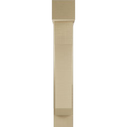 Ekena Millwork - BKTUR0554X22X34LEC05RCPR - Timberthane Faux Wood Legacy Style Bracket w/ Offset Brace, Block Ends, 5 1/2"W x 22"D x 34"H, Primed Tan