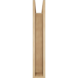 Ekena Millwork - BKTUR0554X22X34LEC05RCPR - Timberthane Faux Wood Legacy Style Bracket w/ Offset Brace, Block Ends, 5 1/2"W x 22"D x 34"H, Primed Tan