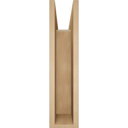Ekena Millwork - BKTUR0554X24X24LEC05RCPR - Timberthane Faux Wood Legacy Style Bracket w/ Offset Brace, Block Ends, 5 1/2"W x 24"D x 24"H, Primed Tan