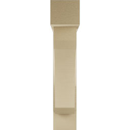 Ekena Millwork - BKTUR0554X24X28LEC05RCPR - Timberthane Faux Wood Legacy Style Bracket w/ Offset Brace, Block Ends, 5 1/2"W x 24"D x 28"H, Primed Tan