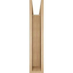 Ekena Millwork - BKTUR0554X24X28LEC05RCPR - Timberthane Faux Wood Legacy Style Bracket w/ Offset Brace, Block Ends, 5 1/2"W x 24"D x 28"H, Primed Tan