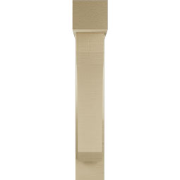 Ekena Millwork - BKTUR0554X24X32LEC05RCPR - Timberthane Faux Wood Legacy Style Bracket w/ Offset Brace, Block Ends, 5 1/2"W x 24"D x 32"H, Primed Tan
