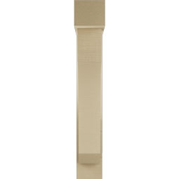Ekena Millwork - BKTUR0554X24X36LEC05RCPR - Timberthane Faux Wood Legacy Style Bracket w/ Offset Brace, Block Ends, 5 1/2"W x 24"D x 36"H, Primed Tan