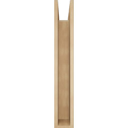 Ekena Millwork - BKTUR0554X24X36LEC05RCPR - Timberthane Faux Wood Legacy Style Bracket w/ Offset Brace, Block Ends, 5 1/2"W x 24"D x 36"H, Primed Tan