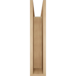 Ekena Millwork - BKTUR0554X26X26LEC05RCPR - Timberthane Faux Wood Legacy Style Bracket w/ Offset Brace, Block Ends, 5 1/2"W x 26"D x 26"H, Primed Tan