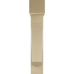 Ekena Millwork - BKTUR0554X26X30LEC05RCPR - Timberthane Faux Wood Legacy Style Bracket w/ Offset Brace, Block Ends, 5 1/2"W x 26"D x 30"H, Primed Tan