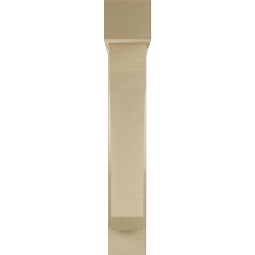 Ekena Millwork - BKTUR0554X26X34LEC05RCPR - Timberthane Faux Wood Legacy Style Bracket w/ Offset Brace, Block Ends, 5 1/2"W x 26"D x 34"H, Primed Tan