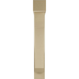 Ekena Millwork - BKTUR0554X26X38LEC05RCPR - Timberthane Faux Wood Legacy Style Bracket w/ Offset Brace, Block Ends, 5 1/2"W x 26"D x 38"H, Primed Tan