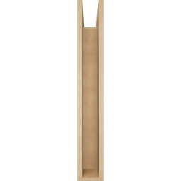 Ekena Millwork - BKTUR0554X26X38LEC05RCPR - Timberthane Faux Wood Legacy Style Bracket w/ Offset Brace, Block Ends, 5 1/2"W x 26"D x 38"H, Primed Tan