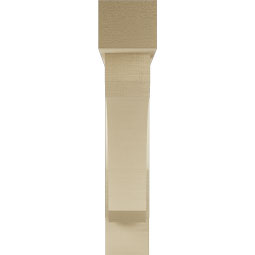 Ekena Millwork - BKTUR0554X28X28LEC05RCPR - Timberthane Faux Wood Legacy Style Bracket w/ Offset Brace, Block Ends, 5 1/2"W x 28"D x 28"H, Primed Tan