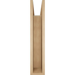 Ekena Millwork - BKTUR0554X28X28LEC05RCPR - Timberthane Faux Wood Legacy Style Bracket w/ Offset Brace, Block Ends, 5 1/2"W x 28"D x 28"H, Primed Tan