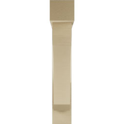 Ekena Millwork - BKTUR0554X28X32LEC05RCPR - Timberthane Faux Wood Legacy Style Bracket w/ Offset Brace, Block Ends, 5 1/2"W x 28"D x 32"H, Primed Tan