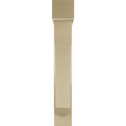 Ekena Millwork - BKTUR0554X28X36LEC05RCPR - Timberthane Faux Wood Legacy Style Bracket w/ Offset Brace, Block Ends, 5 1/2"W x 28"D x 36"H, Primed Tan