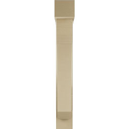 Ekena Millwork - BKTUR0554X28X40LEC05RCPR - Timberthane Faux Wood Legacy Style Bracket w/ Offset Brace, Block Ends, 5 1/2"W x 28"D x 40"H, Primed Tan