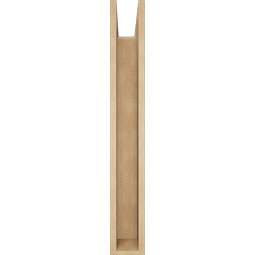 Ekena Millwork - BKTUR0554X28X40LEC05RCPR - Timberthane Faux Wood Legacy Style Bracket w/ Offset Brace, Block Ends, 5 1/2"W x 28"D x 40"H, Primed Tan