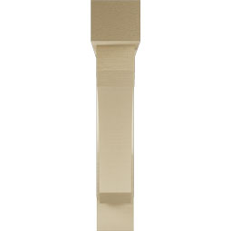 Ekena Millwork - BKTUR0554X30X30LEC05RCPR - Timberthane Faux Wood Legacy Style Bracket w/ Offset Brace, Block Ends, 5 1/2"W x 30"D x 30"H, Primed Tan