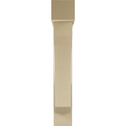 Ekena Millwork - BKTUR0554X30X34LEC05RCPR - Timberthane Faux Wood Legacy Style Bracket w/ Offset Brace, Block Ends, 5 1/2"W x 30"D x 34"H, Primed Tan