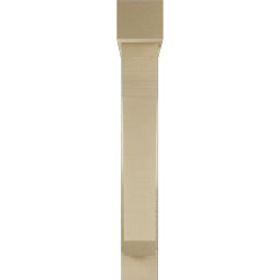 Ekena Millwork - BKTUR0554X30X38LEC05RCPR - Timberthane Faux Wood Legacy Style Bracket w/ Offset Brace, Block Ends, 5 1/2"W x 30"D x 38"H, Primed Tan