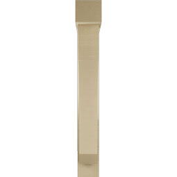 Ekena Millwork - BKTUR0554X30X42LEC05RCPR - Timberthane Faux Wood Legacy Style Bracket w/ Offset Brace, Block Ends, 5 1/2"W x 30"D x 42"H, Primed Tan