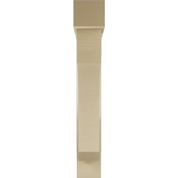 Ekena Millwork - BKTUR0554X32X36LEC05RCPR - Timberthane Faux Wood Legacy Style Bracket w/ Offset Brace, Block Ends, 5 1/2"W x 32"D x 36"H, Primed Tan